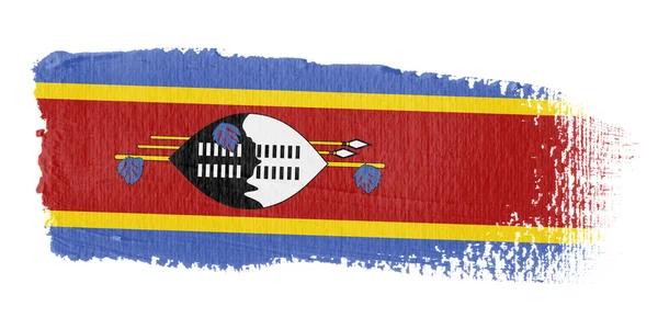 Pincelada Bandeira Suazilândia — Fotografia de Stock