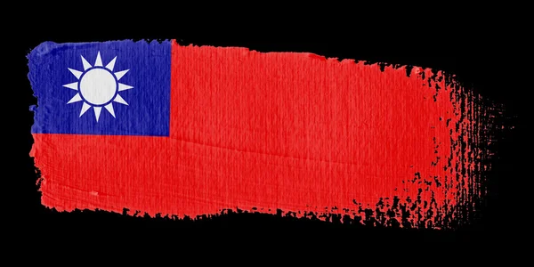 Brushstroke Flag Taiwan — Stock Photo, Image