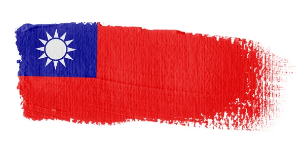 Brushstroke Flag Taiwan — Stock Photo, Image