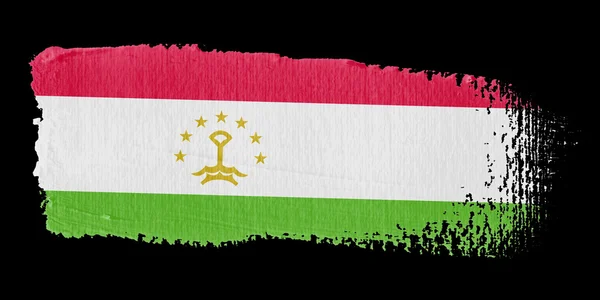 Pincelada Bandera Tayikistán — Foto de Stock