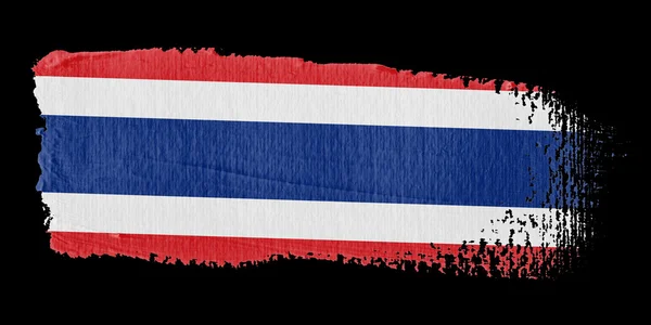 Brushstroke Bandeira Tailândia — Fotografia de Stock