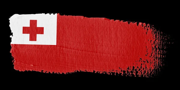 Penseelstreek vlag tonga — Stockfoto