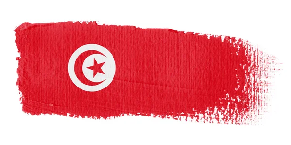 Brushstroke σημαία Τυνησία — Φωτογραφία Αρχείου
