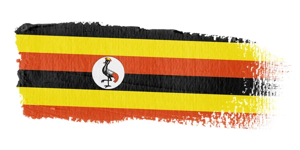 Brushstroke uganda bayrağı — Stok fotoğraf