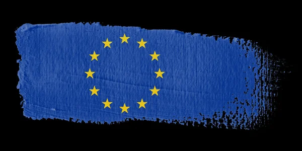 Pinselstrich Flagge Europa — Stockfoto