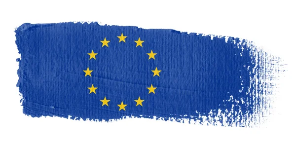 Pinselstrich Flagge Europa — Stockfoto