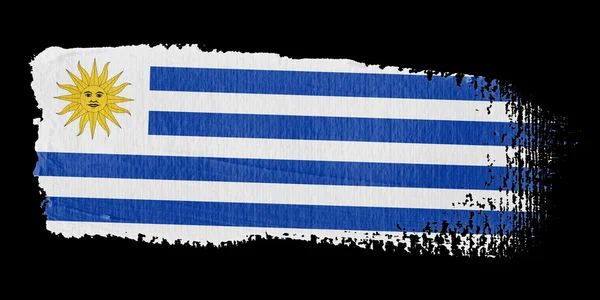 Penseldrag flagga uruguay — Stockfoto