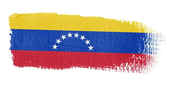 Penseelstreek vlag venezuela — Stockfoto