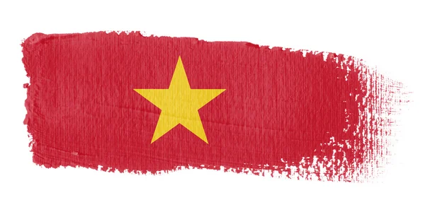 Penseelstreek vlag vietnam — Stockfoto