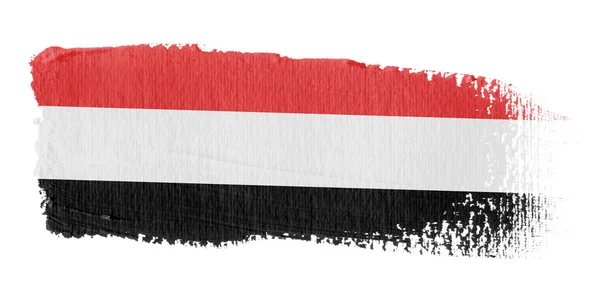 Penseelstreek vlag Jemen — Stockfoto