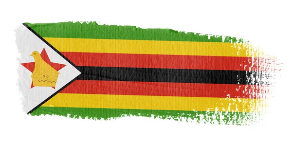 붓 플래그 짐바브웨 — 스톡 사진