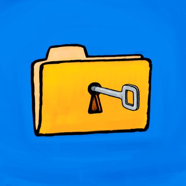 Painting folder key clipart