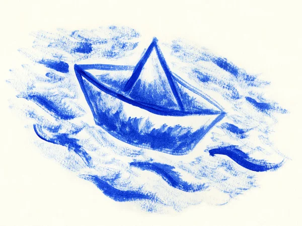 Papier łódź — Zdjęcie stockowe