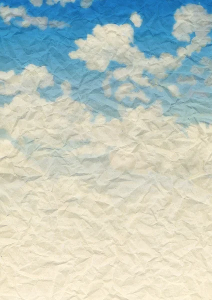 Clouds on paper — Stock Photo, Image