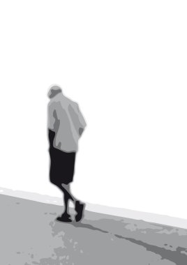 Yalnız yürüyen adam