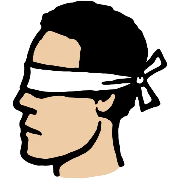 Blindfolded — Stock Vector