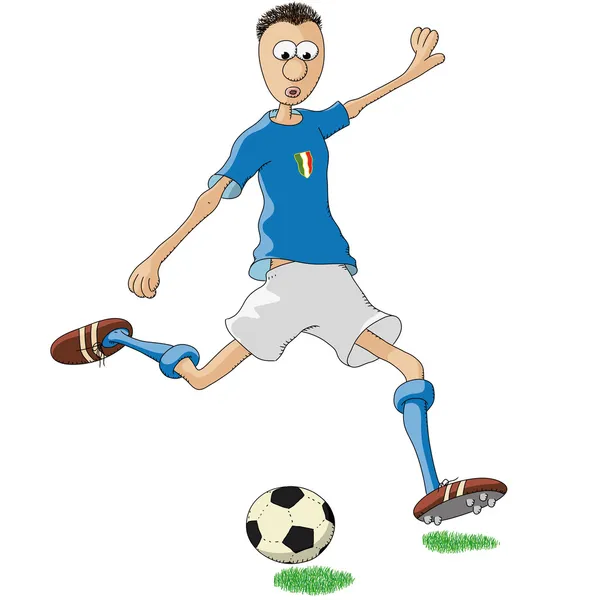 Italian soccer player — Stock Vector
