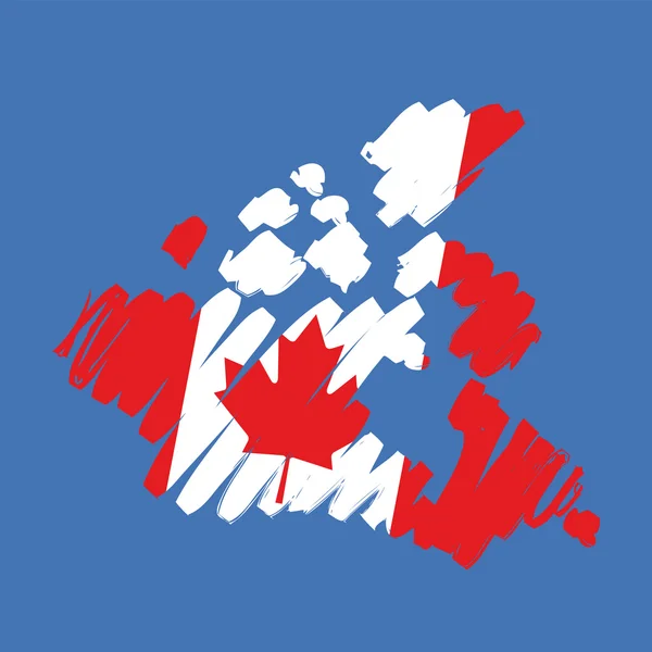 Mapa Bandera Canada — Archivo Imágenes Vectoriales