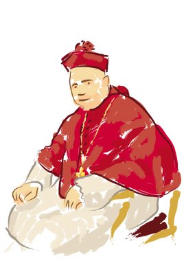 Portrait of Cardinal clipart