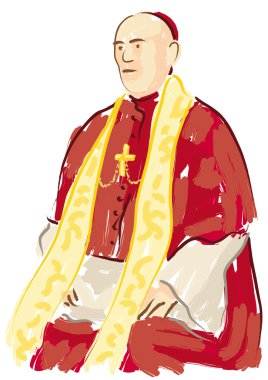 Portrait of Cardinal clipart