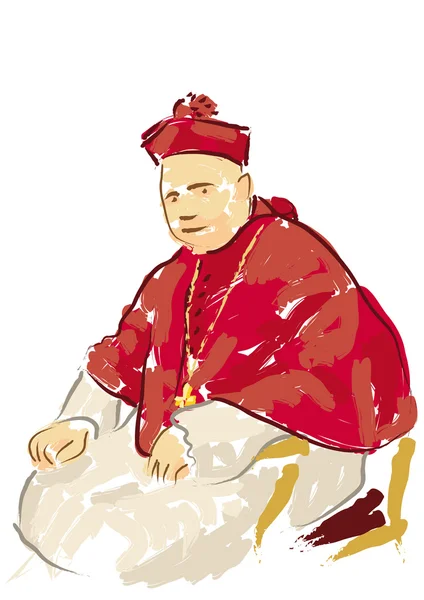Portret van kardinaal — Stockvector