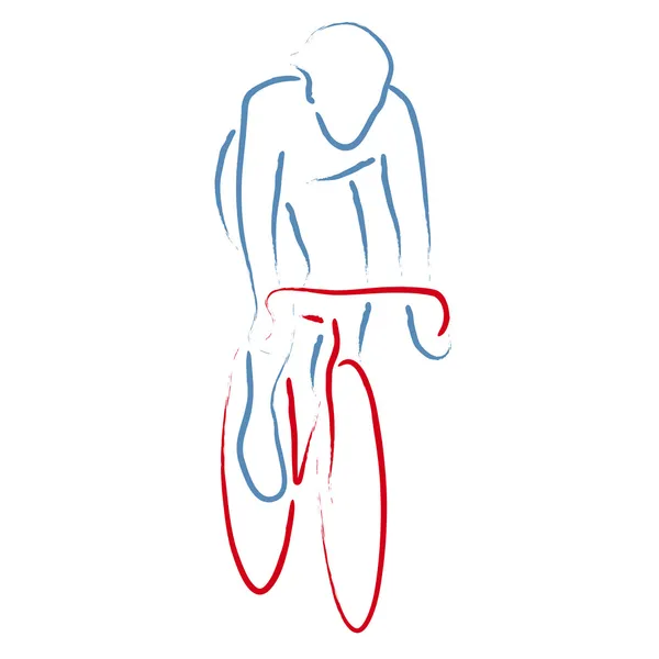 Bisikletçi — Stok Vektör