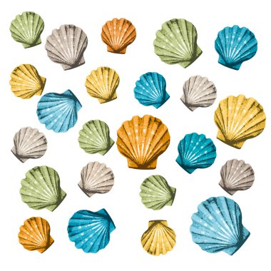 Shells background clipart