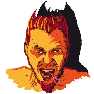 Face from hell clipart