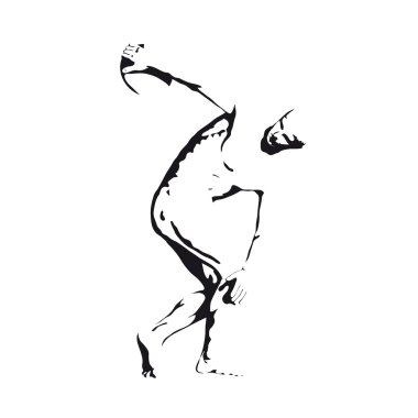 Discus thrower clipart