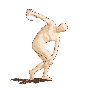 Discus thrower clipart
