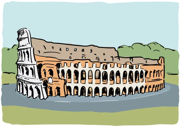 Colosseum - Stok Vektor