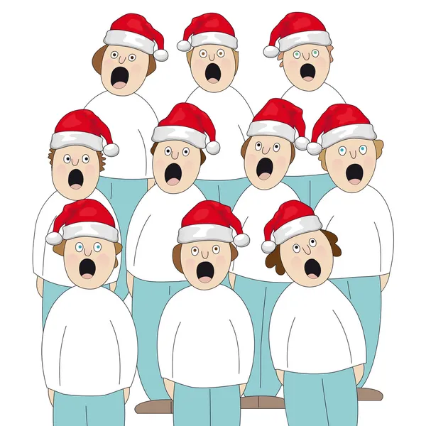 Χορωδία Χριστούγεννα — Διανυσματικό Αρχείο