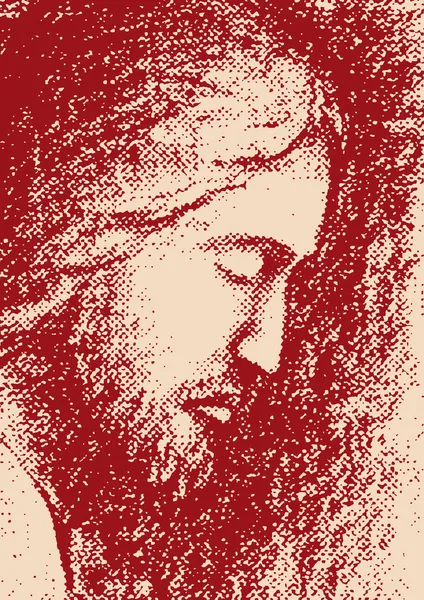 Rostro de Jesús — Archivo Imágenes Vectoriales