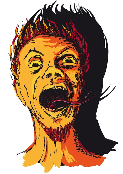 Visage de l'enfer — Image vectorielle