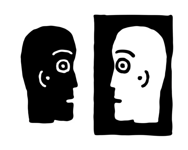 Deux têtes — Image vectorielle