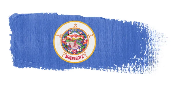 Bandeira de pincelada Minnesota — Fotografia de Stock