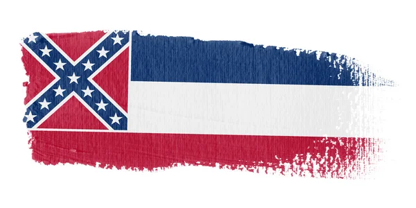 ブラシ ストロークの旗ミシシッピ州 — ストック写真