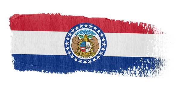 Bandeira Brushstroke Missouri — Fotografia de Stock