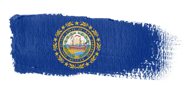 Bandera Brushstroke New Hampshire —  Fotos de Stock