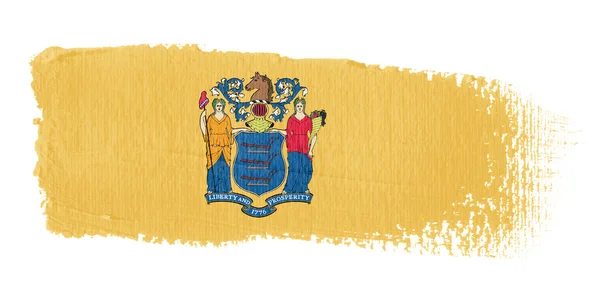 Bandera Brushstroke New Jersey — Foto de Stock