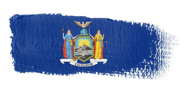 Bandeira Brushstroke Nova Iorque — Fotografia de Stock