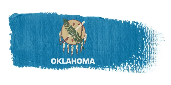 Pinselstrich Flagge oklahoma — Stockfoto