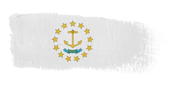 Pociągnięcie flaga rhode island — Zdjęcie stockowe