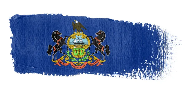 Ecsetvonás zászló Pennsylvania — Stock Fotó