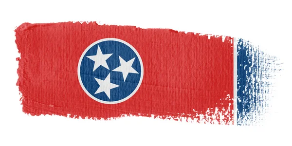 ブラシ ストローク テネシー州を旗します。 — ストック写真