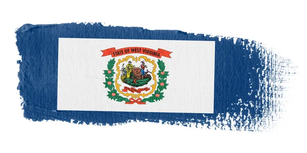 Bandeira Brushstroke West Virginia — Fotografia de Stock