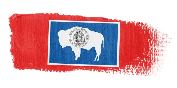 Bandera de pincelada Wyoming —  Fotos de Stock
