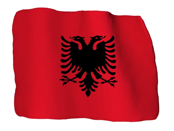 मिट्टी का अल्बानिया ध्वज — स्टॉक फ़ोटो, इमेज