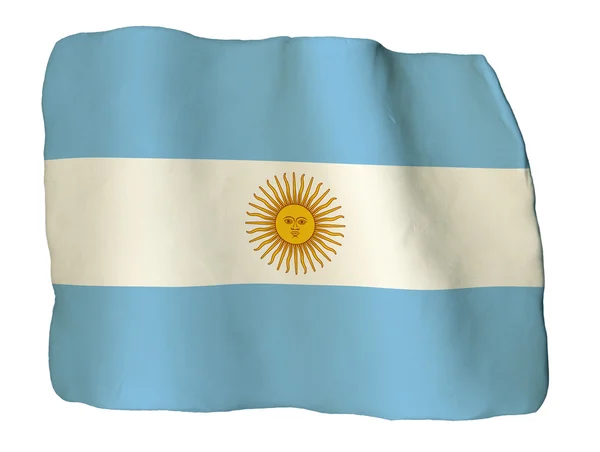 Глиняный флаг Аргентины — стоковое фото