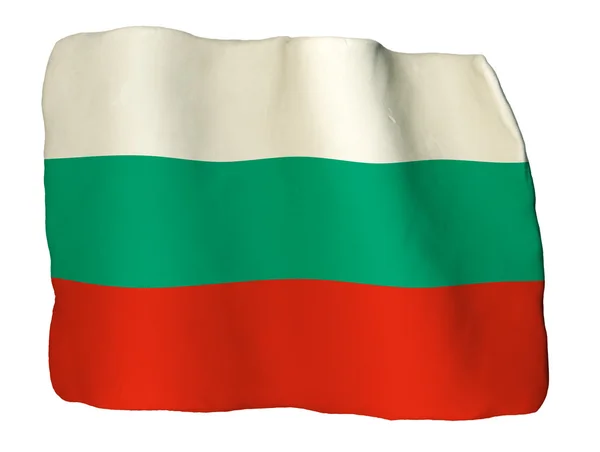 Flaga Bułgarii gliny — Zdjęcie stockowe